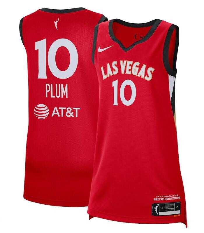 Women Las Vegas Aces #10 Kelsey Plum Red Stitched Jersey Dzhi->phoenix suns->NBA Jersey